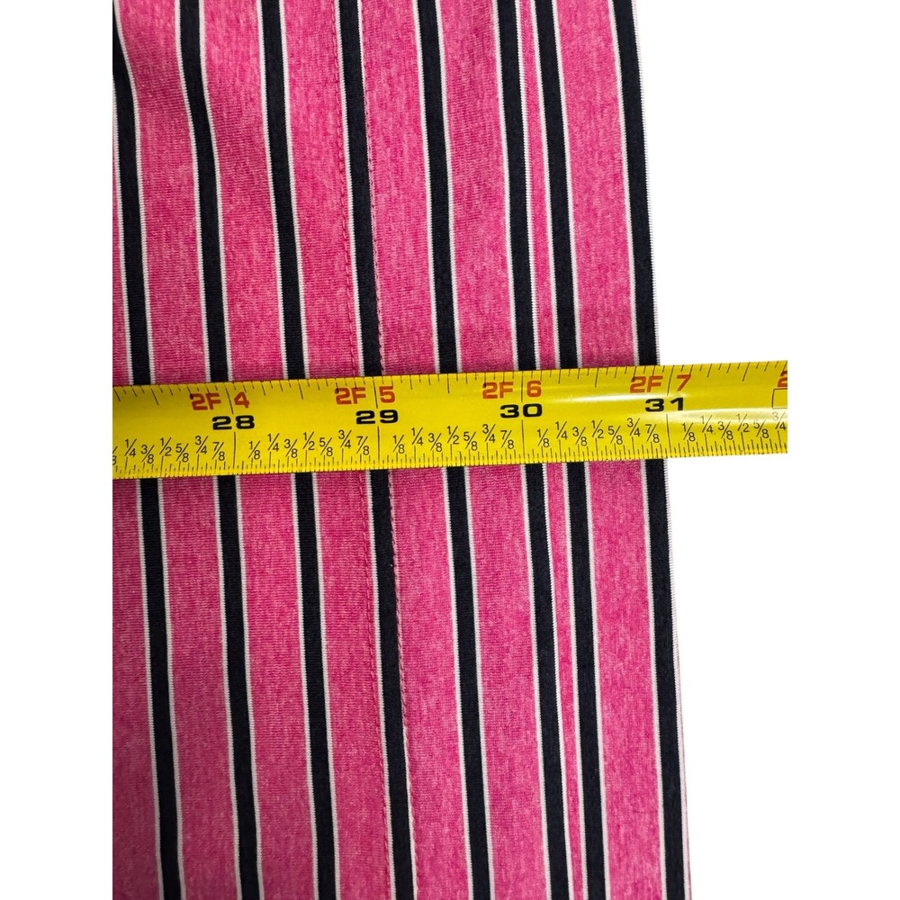 Footjoy FJ Performance Golf Polo Shirt Pink Black Stripe Mens L Sharkstooth‎ - Picture 7 of 7